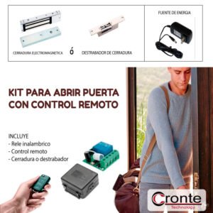 Kit Acceso Control Remoto Cerradura Puerta Seguridad inalámbrica