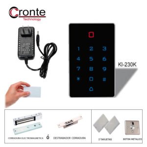 Kit Control Acceso Lectora Tarjeta clave Cerradura KINUTEK KI-230K