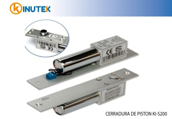 CERRADURA ELECTROMAGNETICA PISTILLO O PISTON 800KG KINUTEK KI-S200