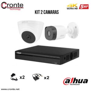 KIT 2 CAMARAS 5MP  –  CAMARAS DE SEGURIDAD – DAHUA
