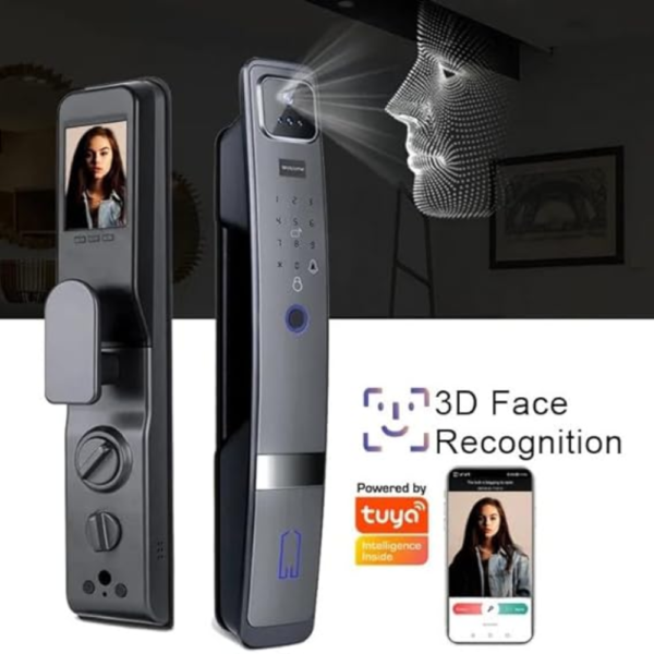 CERRADURA INTELIGENTE WIFI – TUYA SMART – 5 PISTONES – APERTURA DE RECONOCIMIENTO FACIAL - MAADOK - Imagen 2