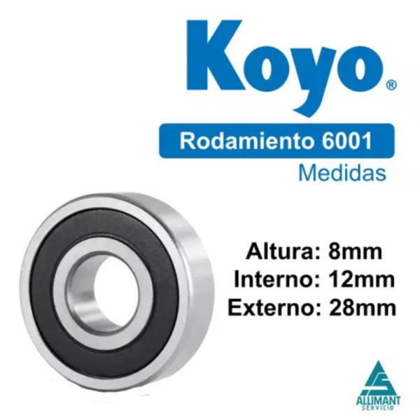RODAMIENTO REPUESTO MOTOR PIVOT CO6K - KOYO - Imagen 2