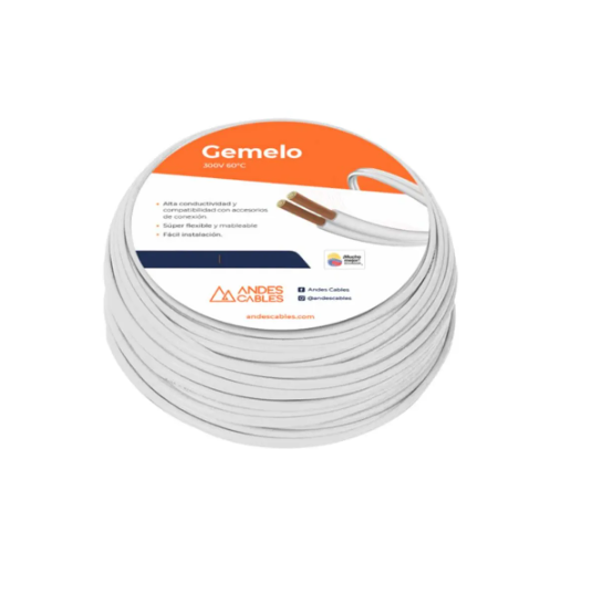 ROLLO 100M CABLE ANDES GEMELO 2X20