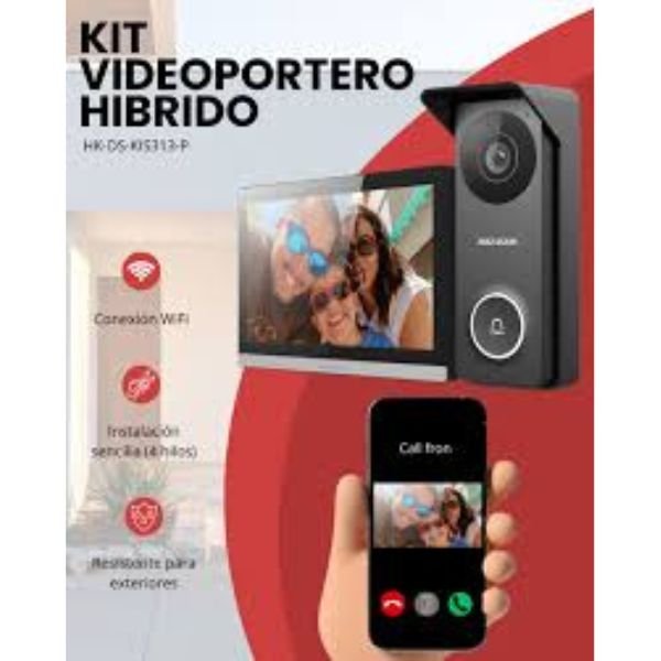 KIT DE VIDEO PORTERO HIBRIDO DS-KH6352 + PANTALLA DS-KV2422-IM - Imagen 4