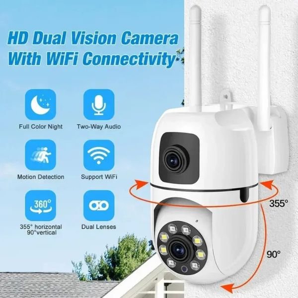 CAMARA IP WIFI PTZ DOBLE LENTE 2MPX INTERNA AUDIO 2VIAS