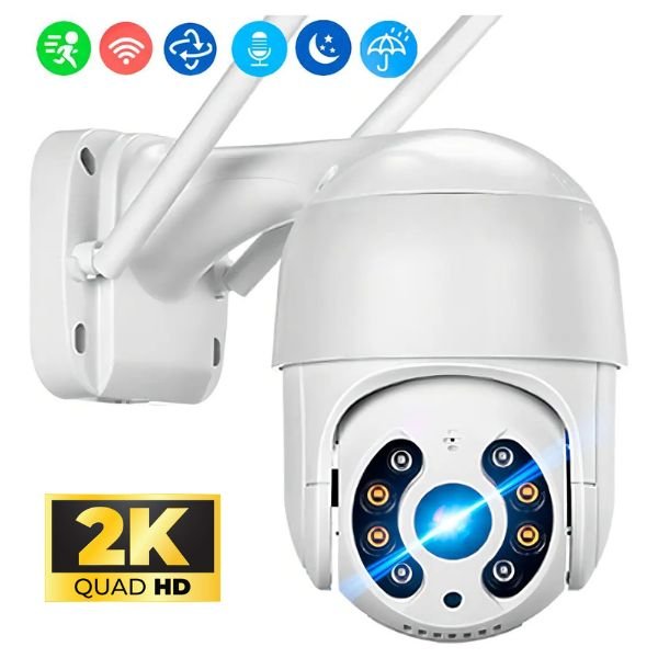 CAMARA IP WIFI MINI PTZ 3MPX EXTERNA AUDIO 2VIAS