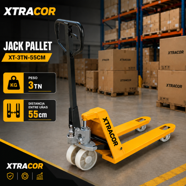 JACKPALLET BURRA MONTACARGA MANUAL 3TN 55CM ANCHO