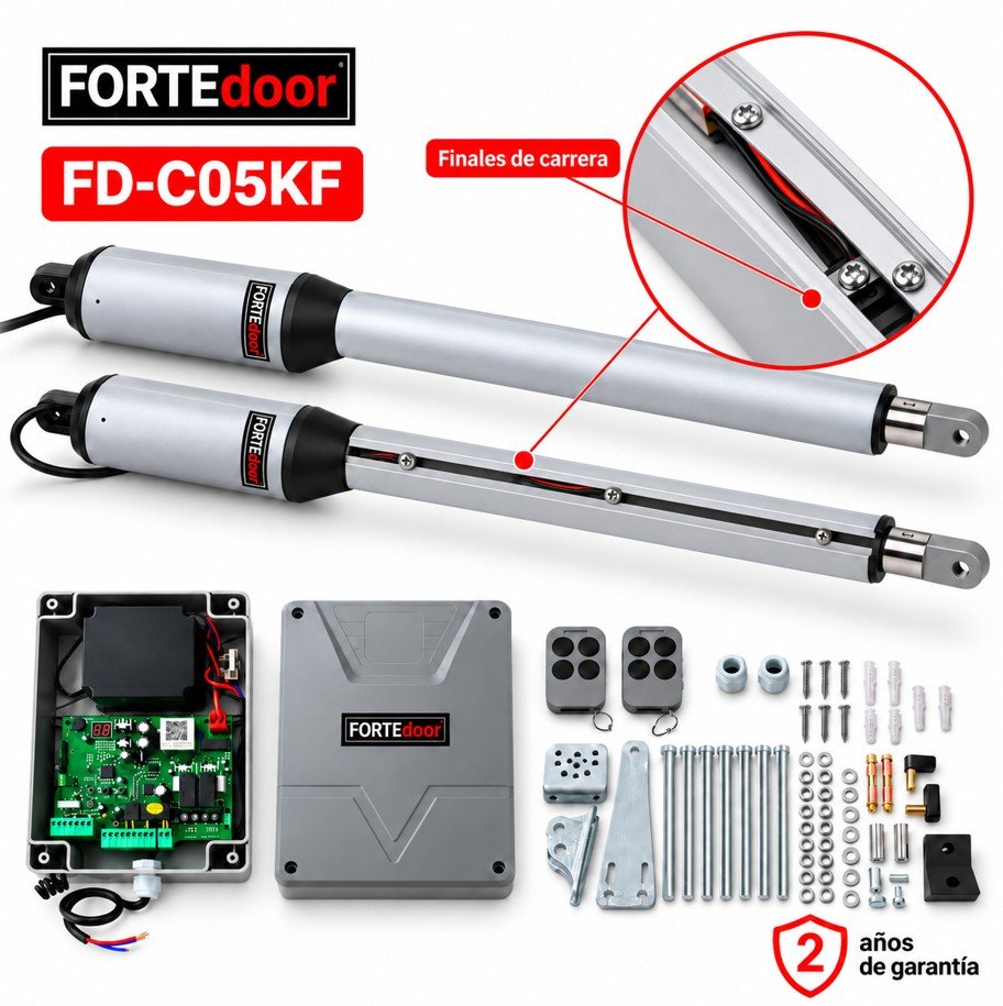 KIT MOTOR DE BRAZOS PIVOT PUERTA GARAJE BATIENTE 3M AMERICANO